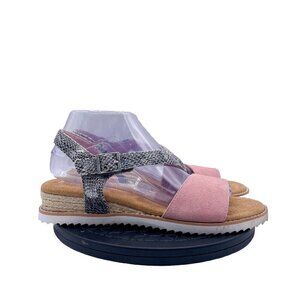 SKECHERS DESERT KISS CACTUS ROSE Womens Sandals Pink & Grey Size 8.5